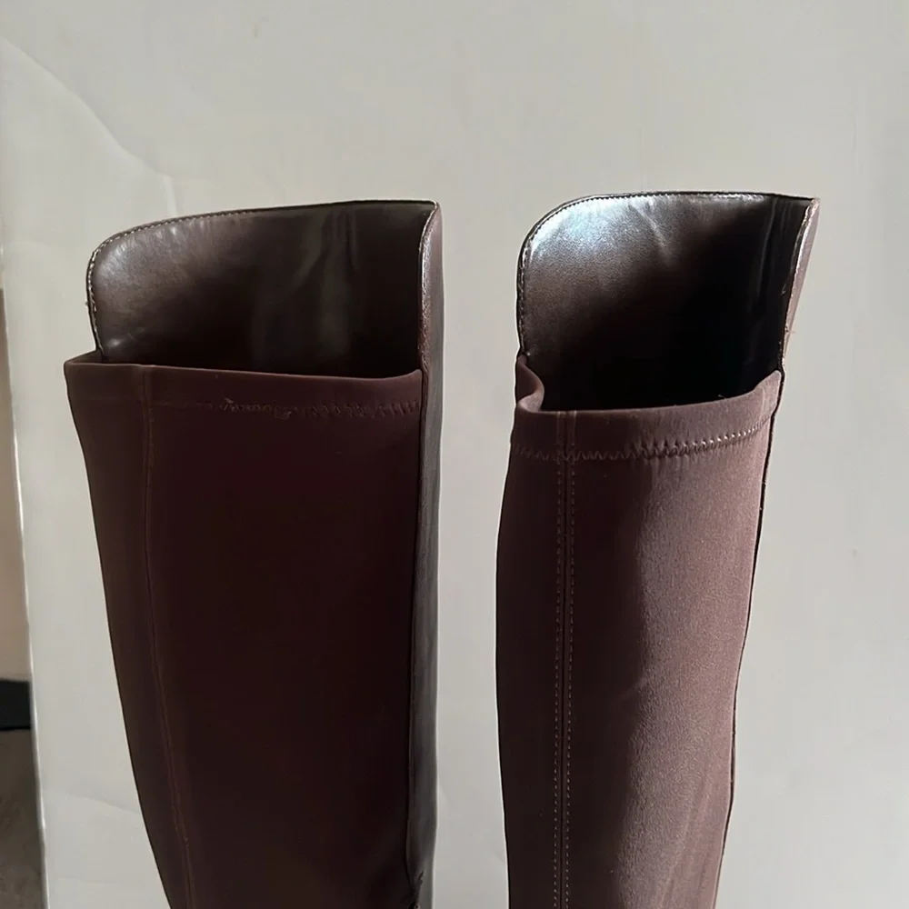 Vince Camuto Brown‎ Leather Boots Paton over the knee
